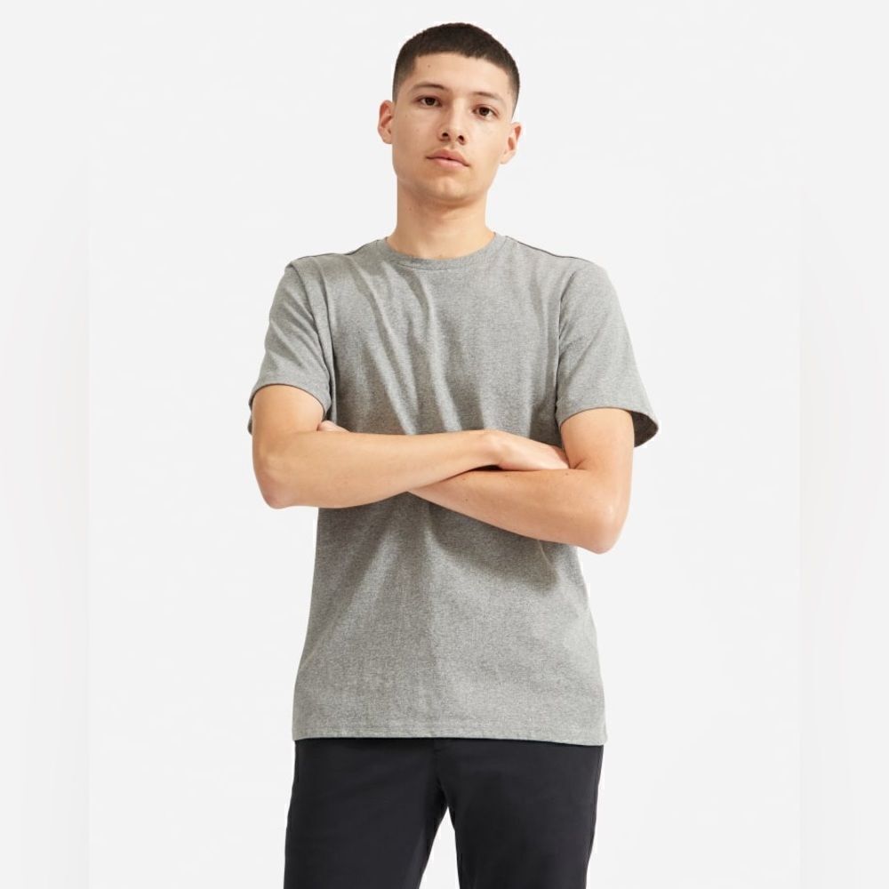 Everlane Heather Grey Crew Neck Shirt - Picture 3 of 6